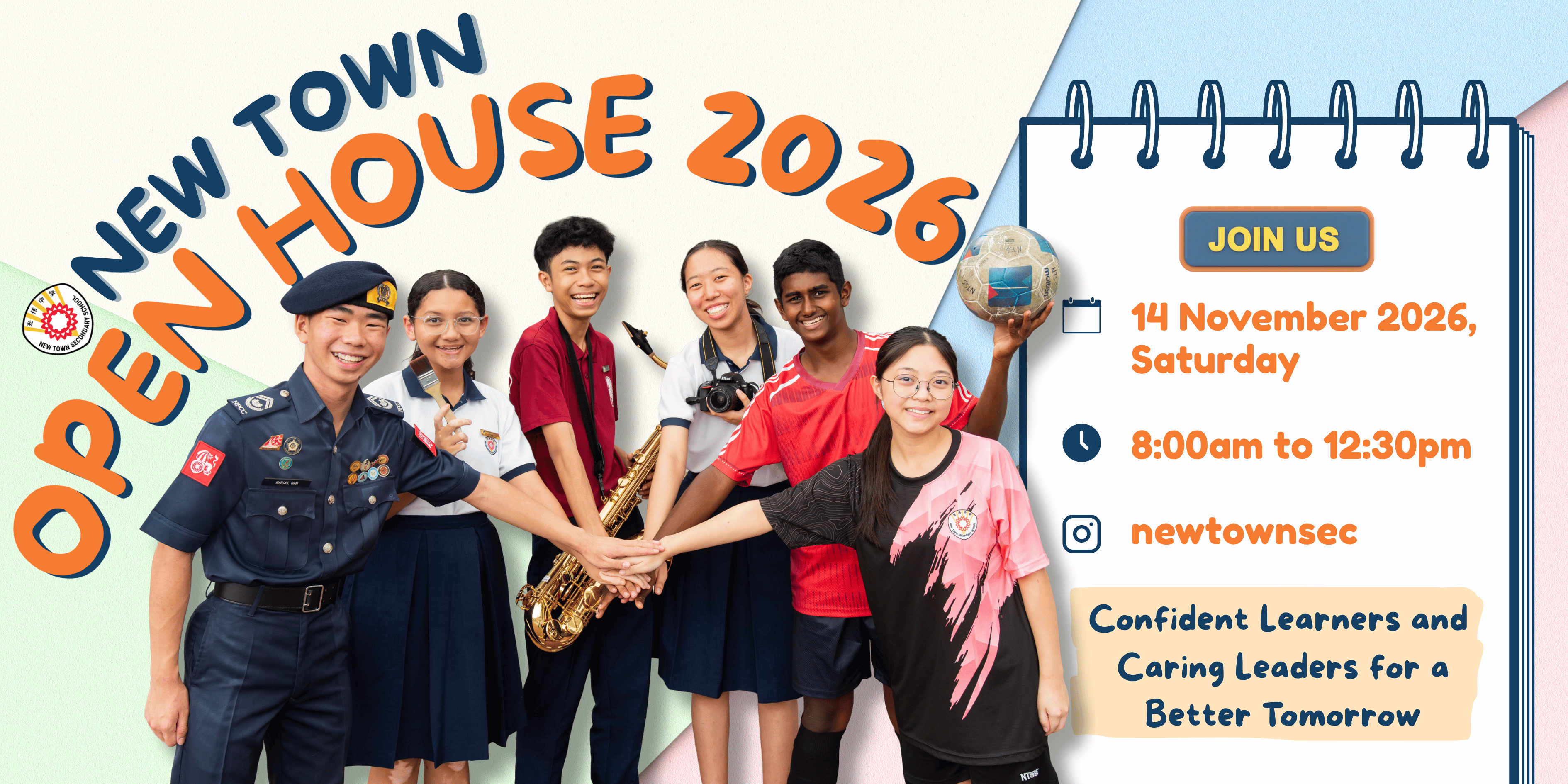 A banner for the NTSS Open House, happening 14 November 2026.